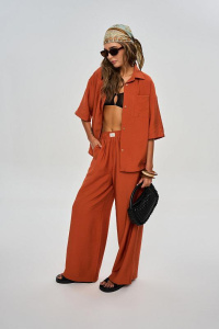 Костюм, терракотовый