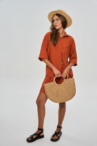 Костюм, терракотовый