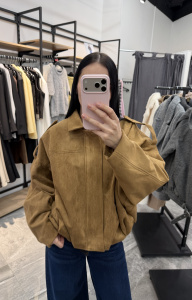 Куртка экозамша, песочный