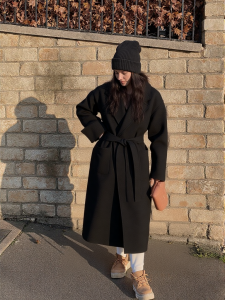 Пальто разноцветный (черный)