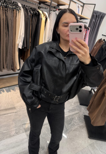 Куртка экокожа, черный