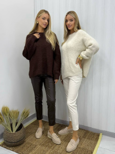 Брюки эко кожа, шоколад