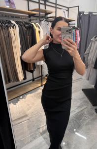 Юбка карандаш миди, черный