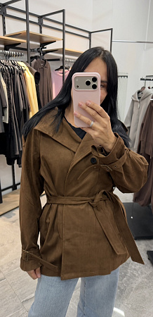Куртка замша, рыжий