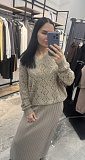 Джемпер ажурный узор, кэмел
