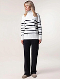 Свитер женский, белый-черный